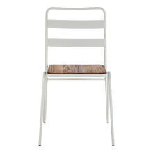 White Metal Chair, Ready To Enjoy Metal Outdoor Chair, Effortless Cleaning Metal Chair, Versatile Small Chair