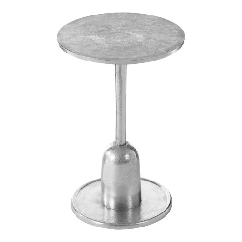 Premier Housewares Durable Side Table With Silver Finish, Handcrafted Small Table For Lounge, Versatile Side Table For Bedroom 2