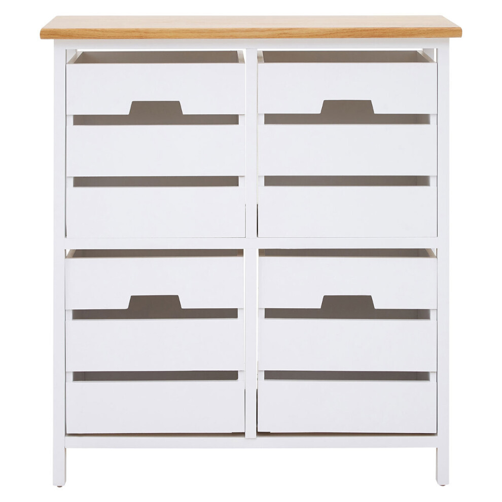 Premier Housewares Newport 4 Drawer Chest White/Gold