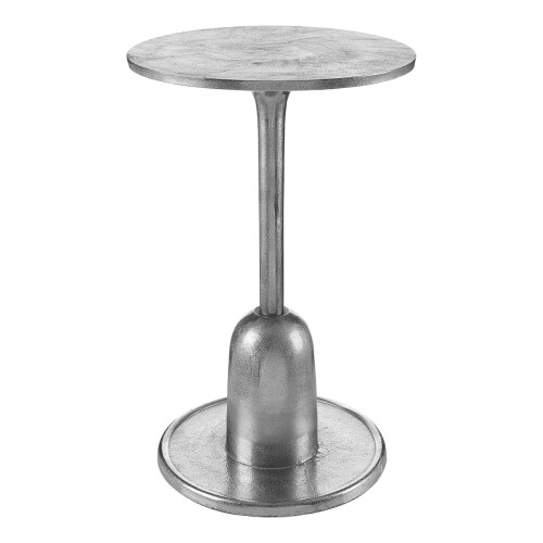Premier Housewares Durable Side Table With Silver Finish, Handcrafted Small Table For Lounge, Versatile Side Table For Bedroom