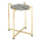 Premier Housewares Versatile White Marble Side Table With Warm Gold Base, Durable Side Table By Couch, Elegant Lounge Table 3