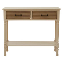 Console Table for Hallway, Pine Wood Hallway Table for Home Décor, Wood Table with 2 Drawers for Office