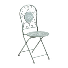 Grey Metal Chair, Exquisite Metal Dining Chair, Relaxing Footrest Metal Dining Chair