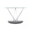 Premier Housewares Modern Half Moon Console Table, Contemporary Chrome and Glass Console Table, Half Circle Console Table 1