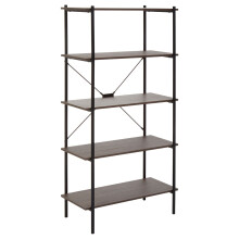 Storage Five Tier Dark Oak Shelf Unit, Versatile And Adaptable Shelving Unit, Durable tall Cupboards
