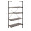 Premier Housewares Storage Five Tier Dark Oak Shelf Unit, Versatile And Adaptable Shelving Unit, Durable tall Cupboards 1