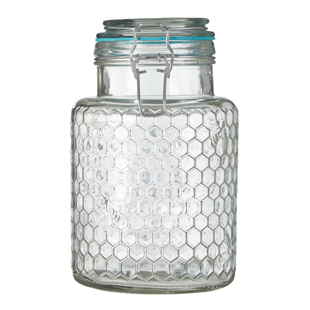 Premier Housewares Apiary Seal Small Glass Jar Blue