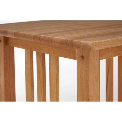 Premier Housewares Contemporary Square Side Table, Solid Wood Side Table, Modern Wood Nightstand, Wooden Bedside Table 1