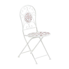 Premier Housewares Cafe Cassis Cream Powder Coated Metal Chair