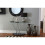 Premier Housewares Modern Half Moon Console Table, Contemporary Chrome and Glass Console Table, Half Circle Console Table 4