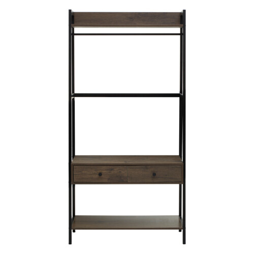Premier Housewares Versatile Dark Oak Storage Unit, Sturdy And Durable Spacious Storage Unit, Easily Maintained Tall Cupboard 2