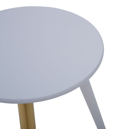 Premier Housewares Light Grey Side Table, Triangular Small End Table, Long Lasting Rounded Top Coffee Table for Indoor, Outdoor 2