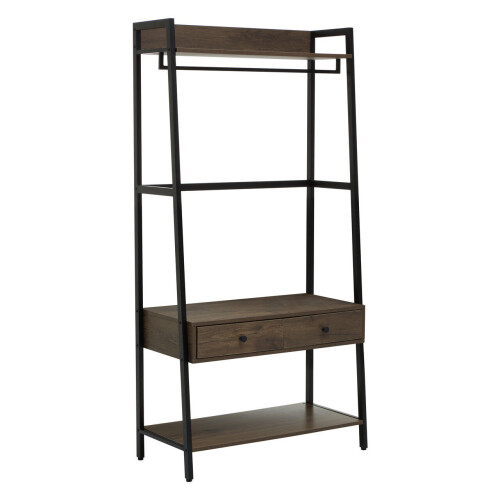 Premier Housewares Versatile Dark Oak Storage Unit, Sturdy And Durable Spacious Storage Unit, Easily Maintained Tall Cupboard