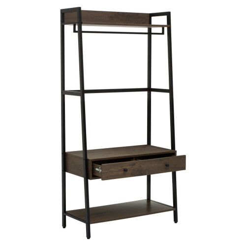 Premier Housewares Versatile Dark Oak Storage Unit, Sturdy And Durable Spacious Storage Unit, Easily Maintained Tall Cupboard 1