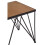 Premier Housewares Square Side Table, Wood Metal Side Table, Industrial Side Table, Wood Top Side Table, Black Iron Side Table 5
