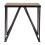 Premier Housewares Square Side Table, Wood Metal Side Table, Industrial Side Table, Wood Top Side Table, Black Iron Side Table 1
