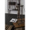 Premier Housewares Square Side Table, Wood Metal Side Table, Industrial Side Table, Wood Top Side Table, Black Iron Side Table 2