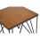 Premier Housewares Square Side Table, Wood Metal Side Table, Industrial Side Table, Wood Top Side Table, Black Iron Side Table 3