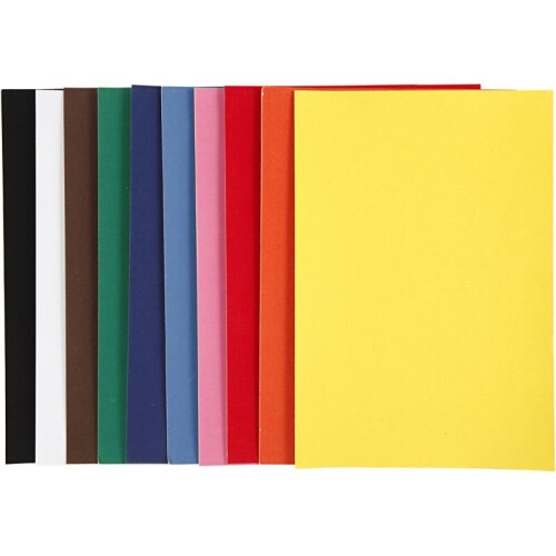 Creativ Velour Paper A4 140g 10 Sheets - Assorted Colours