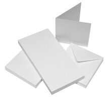 Craft UK Cards & Envelopes 4x4 Inch White