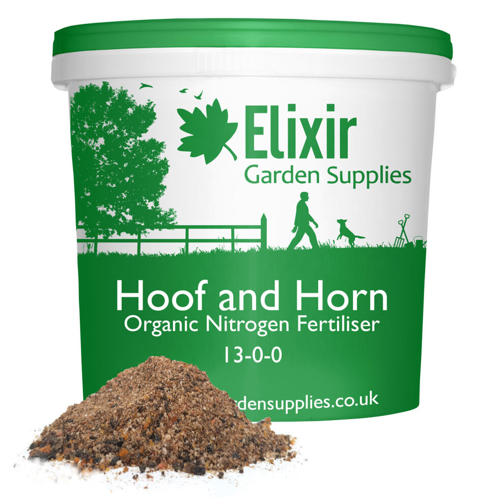 (Tub, 5kg) Elixir Gardens | Hoof and Horn Organic Plant Food Fertiliser 13-0-0 Bag