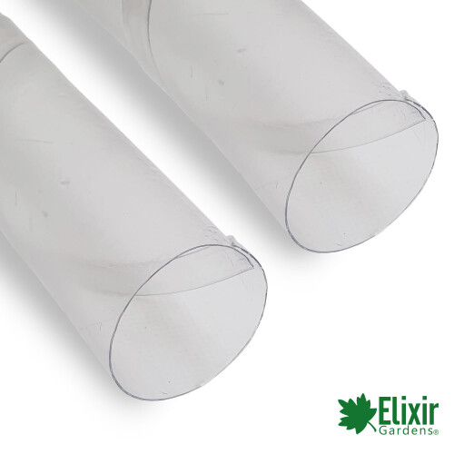 Elixir Garden Supplies (50, Guards + Canes) Clear Tree Guards 24" Professional Shrub/Sapling Protector With Optional Canes & Ties 1