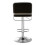 Premier Housewares Black Seat And Chrome Base Bar Stool, Adjustable Height Kitchen Bar Stool, Footrest Swivel Barstool 2