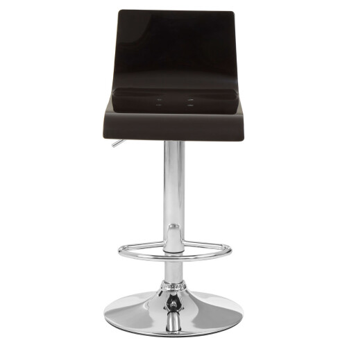 Premier Housewares Modern Design Black Acryclic Bar Stool, Sleek Kitchen Stool For Breakfast, Comfortable Modern Bar Stool