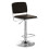 Premier Housewares Black Seat And Chrome Base Bar Stool, Adjustable Height Kitchen Bar Stool, Footrest Swivel Barstool 4