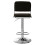 Premier Housewares Black Seat And Chrome Base Bar Stool, Adjustable Height Kitchen Bar Stool, Footrest Swivel Barstool 1
