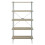 Premier Housewares Five Tier Natural Oak Shelf Unit, Versatile And Adaptable Shelving Unit, Sturdy And Durable tall Cupboards 2