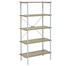 Five Tier Natural Oak Shelf Unit, Versatile And Adaptable Shelving Unit, Sturdy And Durable tall Cupboards