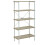 Premier Housewares Five Tier Natural Oak Shelf Unit, Versatile And Adaptable Shelving Unit, Sturdy And Durable tall Cupboards 1