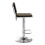 Premier Housewares Black Seat And Chrome Base Bar Stool, Adjustable Height Kitchen Bar Stool, Footrest Swivel Barstool 3