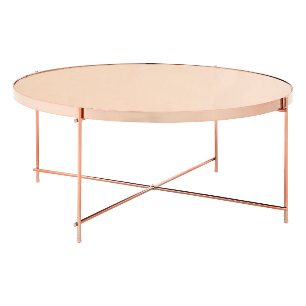 Premier Housewares Allure Mirror Coffee Table Pink