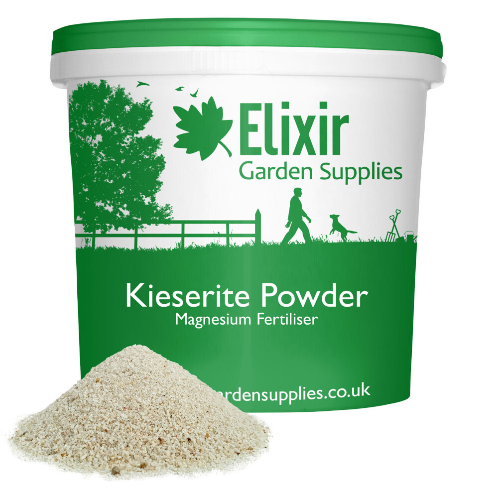 (Tub, 10kg) Elixir Gardens | Kieserite Powder - Multi-Purpose Neutral Plant Fertiliser | 16%Mg / 26%MgO