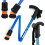 (Blue) Flexyfoot Shock Absorbing Derby Handled Folding Walking Sticks 2