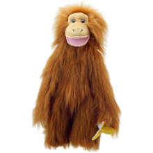 The Puppet Company - Middelgrote primaten - Orang-oetan speelgoedbruin