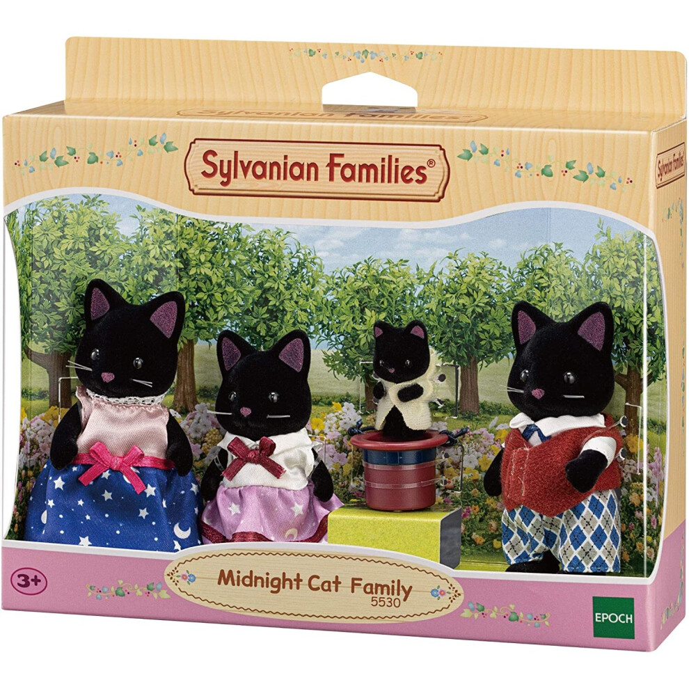 Sylvanian Families Midnight Cat Family - Board Game Black
