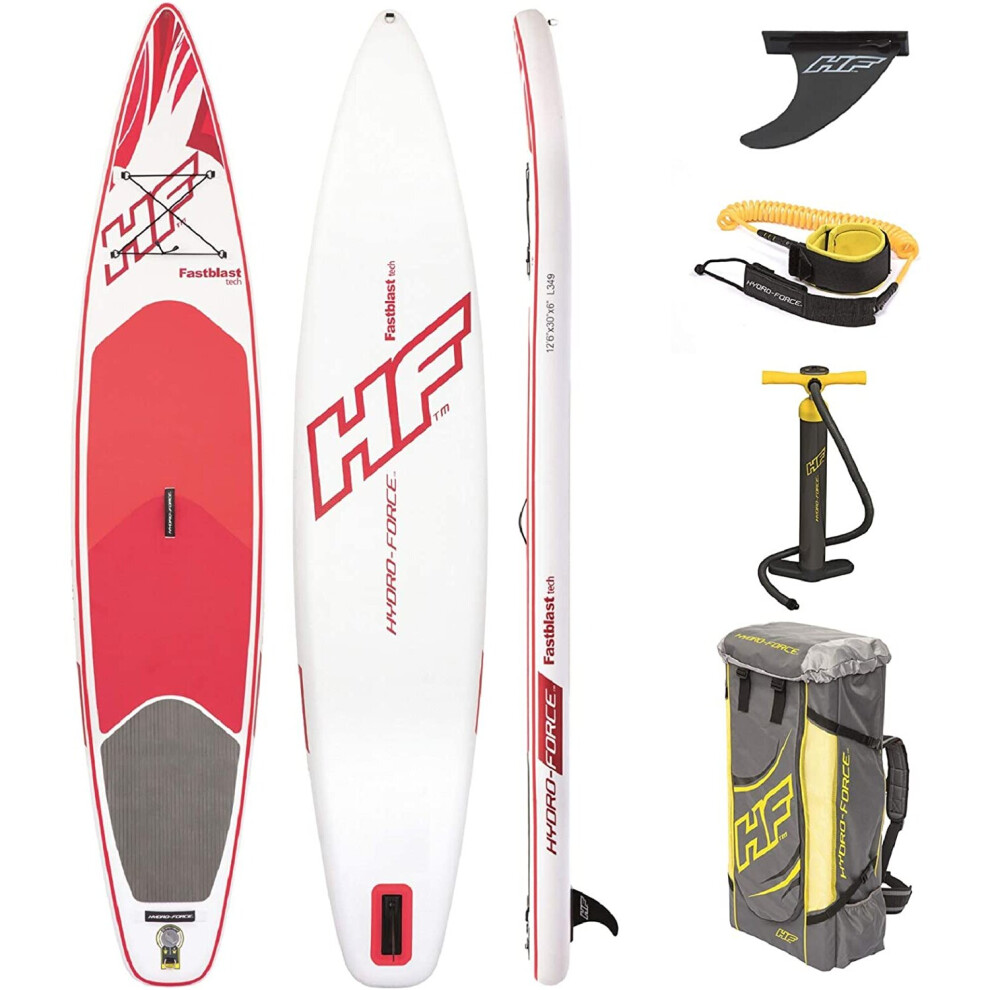 Hydro Force Fastblast Tech SUP Stand Up Paddleboard Set Red 12 ft 6 Inch