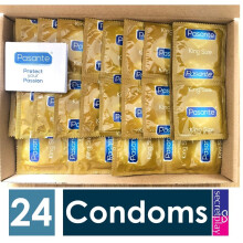 24 x Pasante King Size Condoms | Wider & Longer | 60mm Width | CE KiteMarked