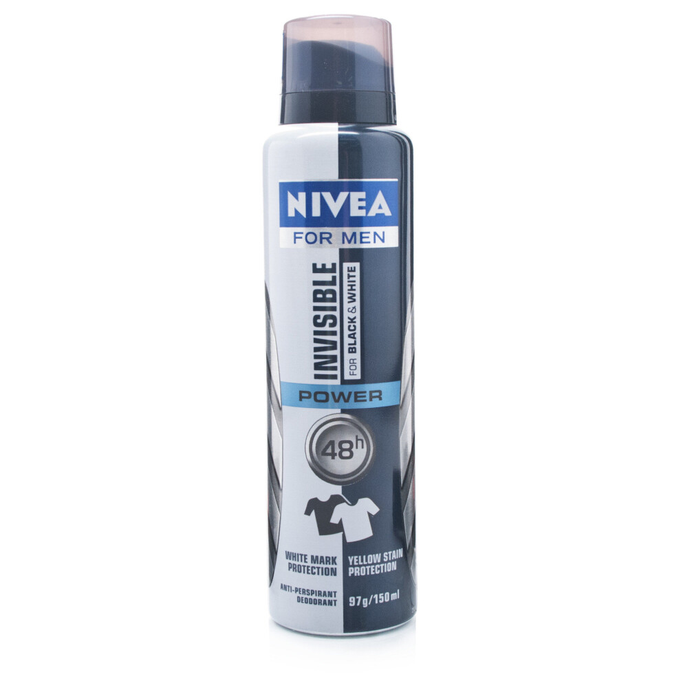 Nivea for Men Invisible Black & White Deoderant 150ml-image-OPC-P7CPK5H-NEW