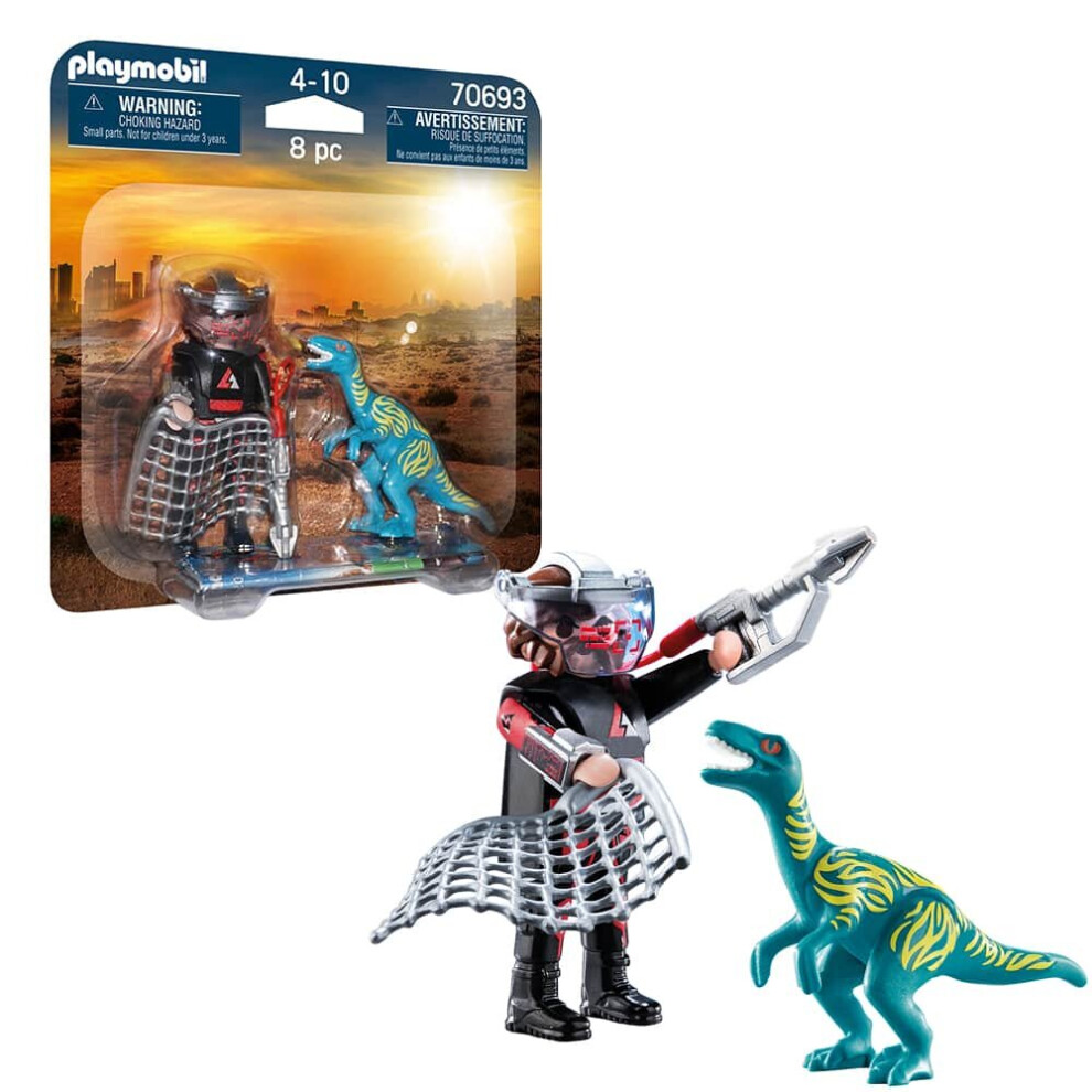 Playmobil 70693 Duopack Velociraptor With Dino Catcher Playset