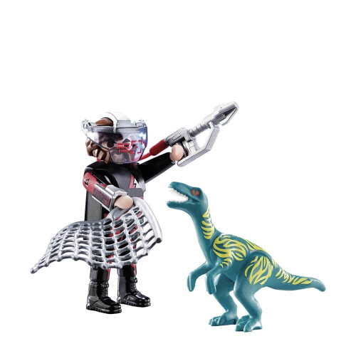 PLAYMOBIL Playmobil - Dinos DuoPack Βελοσιράπτορας με Κυνηγό Δεινοσαύρων 1