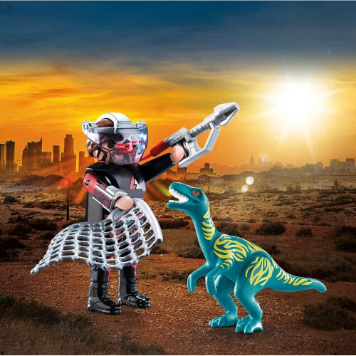PLAYMOBIL Playmobil - Dinos DuoPack Βελοσιράπτορας με Κυνηγό Δεινοσαύρων 2