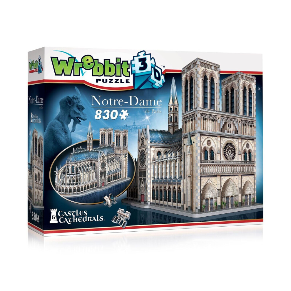 Wrebbit 3D Notre Dame Cathedral Jigsaw Puzzle - 830 Pieces-image-OPC-P7CPMCV-NEW