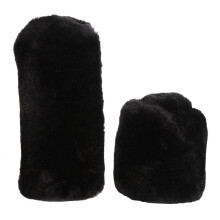 (Black) Winter Warm- Plush Handbrake & Gearshift Cover For Car