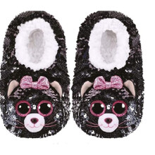 TY Flippable Sequin Slippers - Kiki The Cat -  Size Small (10J-12J)