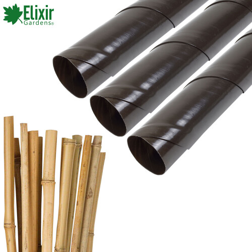 Elixir Garden Supplies (50, Guards + Canes) Tree Guards 18" Professional Shrub/Sapling Protector With Optional Canes & Ties