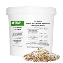 (Tub, 5kg) Elixir Gardens | Pro Grower Blended Quick Release Top Dressing | Veg & Brassica